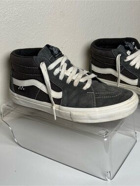 Vans Black & White Mid-Top Skate Shoes